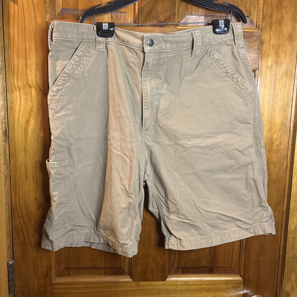 Carhartt Canvas Cargo Shorts Mens 40 Brown Workwear B147 DKH Original Fit